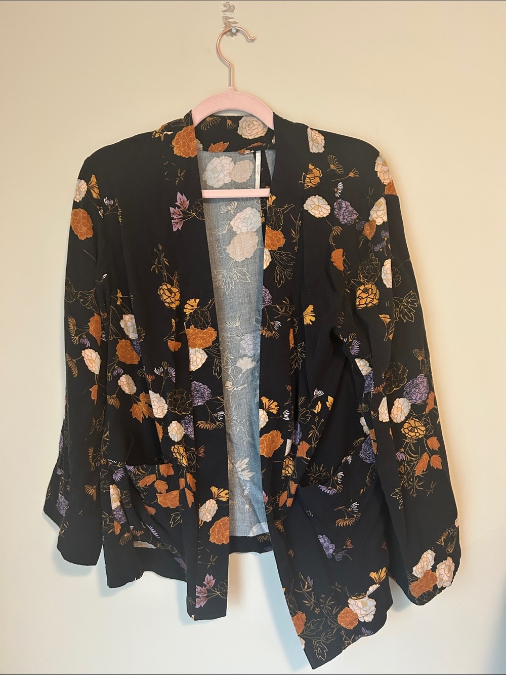 Free People Floral Print Kimono S